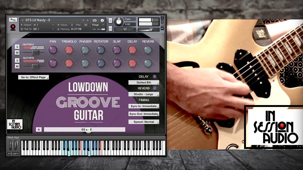 In Session Audio Lowdown Groove Guitar and Direct KONTAKT